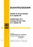 Programme cover of Auerberg Hill Climb, 27/09/1981