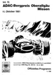 Programme cover of Oberallgäu Hill Climb, 11/10/1981